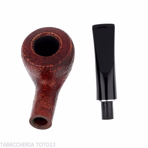 Diplomat semi-curved tobacco pipe in sanded briar - Tobacco Pipes - Natural root