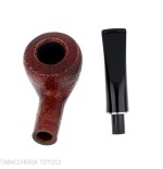 Diplomat semi-curved tobacco pipe in sanded briar - Tobacco Pipes - Natural root