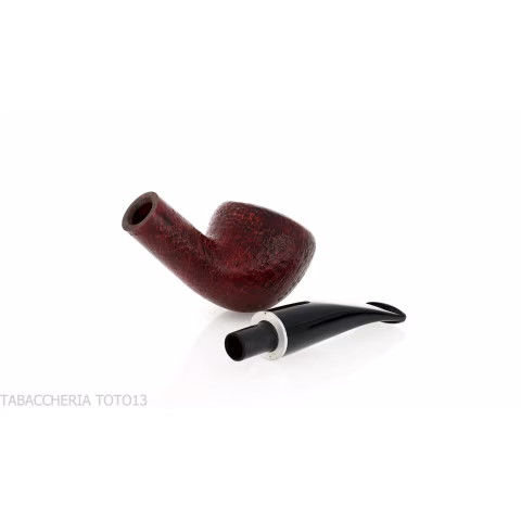 Diplomat semi-curved tobacco pipe in sanded briar - Tobacco Pipes - Natural root
