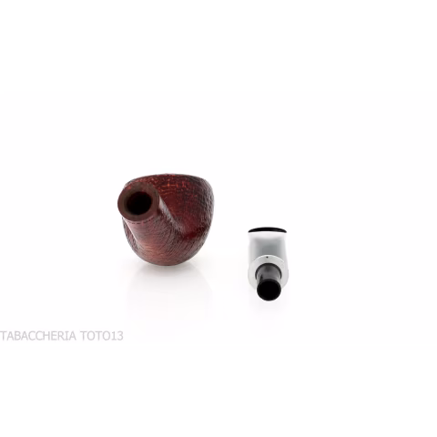 Diplomat semi-curved tobacco pipe in sanded briar - Tobacco Pipes - Natural root