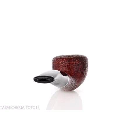 Diplomat semi-curved tobacco pipe in sanded briar - Tobacco Pipes - Natural root