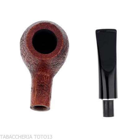 Pipa de tabaco semicurvada en forma de manzana en brezo oscuro arenado - Pipas de Tabaco