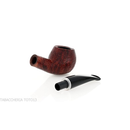 Pipa de tabaco semicurvada en forma de manzana en brezo oscuro arenado - Pipas de Tabaco