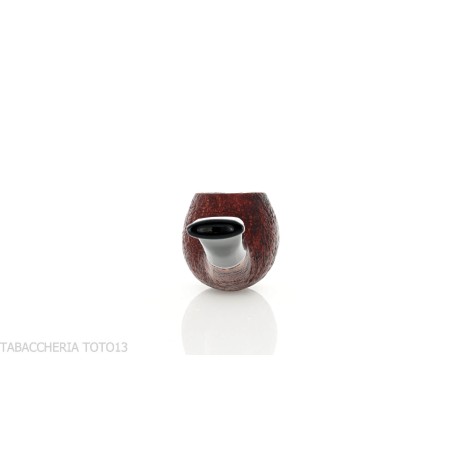 Pipa de tabaco semicurvada en forma de manzana en brezo oscuro arenado - Pipas de Tabaco