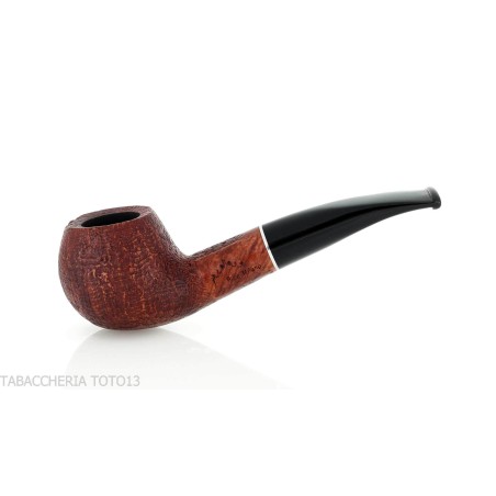 Pipa de tabaco semicurvada en forma de manzana en brezo oscuro arenado - Pipas de Tabaco
