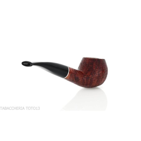 Pipa de tabaco semicurvada en forma de manzana en brezo oscuro arenado - Pipas de Tabaco