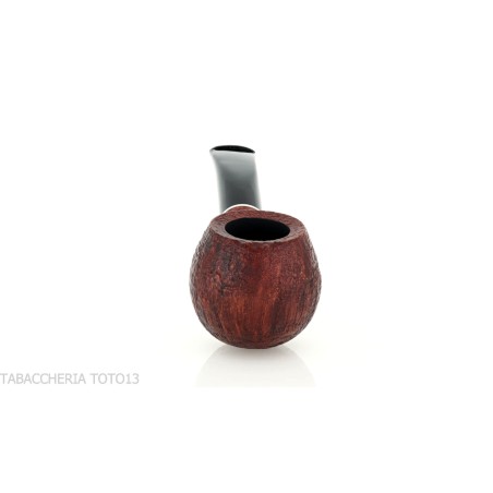 Pipa de tabaco semicurvada en forma de manzana en brezo oscuro arenado - Pipas de Tabaco