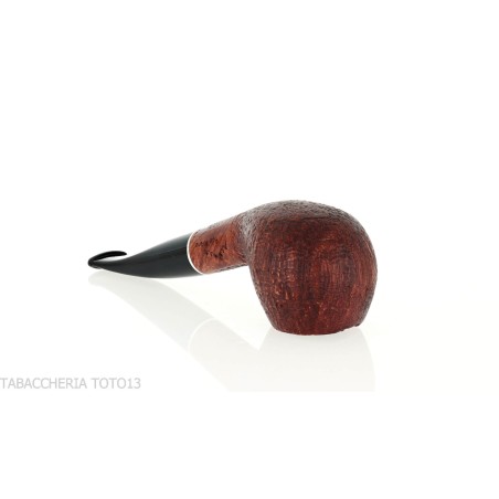 Pipa de tabaco semicurvada en forma de manzana en brezo oscuro arenado - Pipas de Tabaco