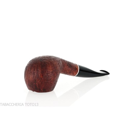 Pipa de tabaco semicurvada en forma de manzana en brezo oscuro arenado - Pipas de Tabaco