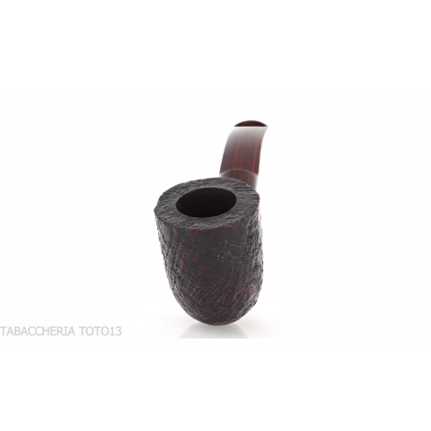 Pipe Ashton Brindle Forme de billard courbé sablé foncé - Pipe Pour le Tabac - Racine naturelle