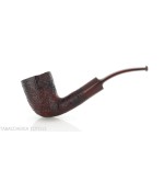 Pipa Ashton Brindle forma Bent Billiard sabbiata scura - Pipe