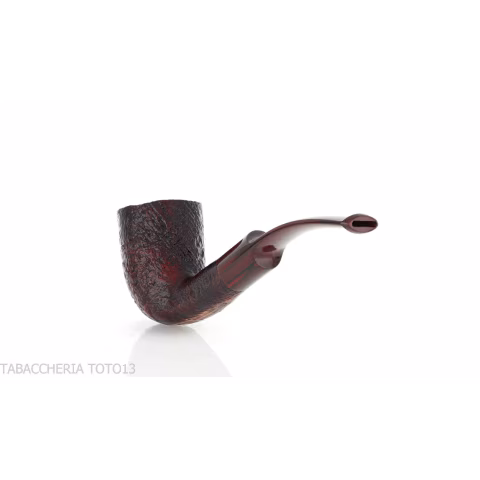 Pipa Ashton Brindle forma Bent Billiard sabbiata scura - Pipe