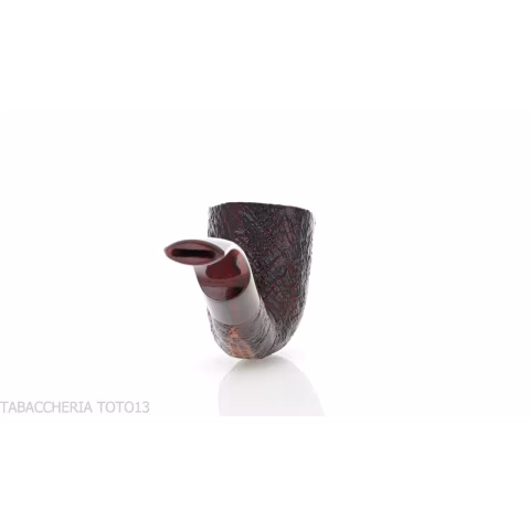 Pipe Ashton Brindle Forme de billard courbé sablé foncé - Pipe Pour le Tabac - Racine naturelle
