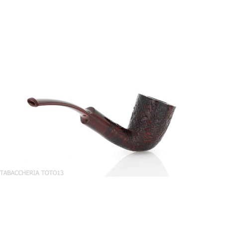 Pipa Ashton Brindle Dark sandblasted Bent Billiard shape-Ashton