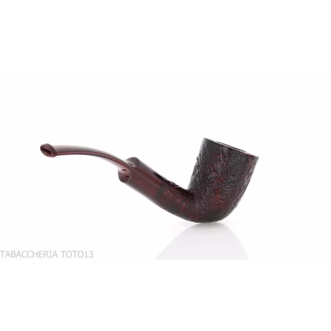 Pipe Ashton Brindle Forme de billard courbé sablé foncé - Pipe Pour le Tabac - Racine naturelle
