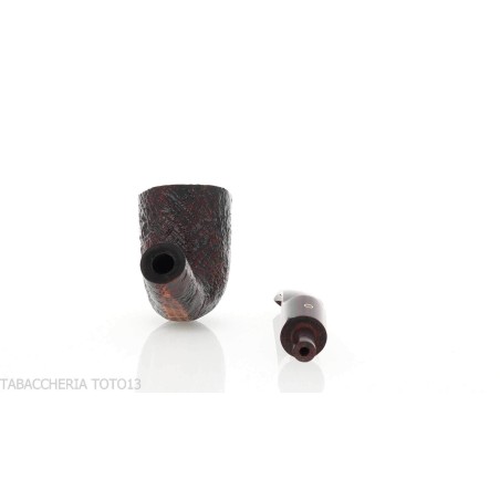 Pipa Ashton Brindle Dark sandblasted Bent Billiard shape-Ashton