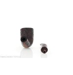 Pipe Ashton Brindle Forme de billard courbé sablé foncé - Pipe Pour le Tabac - Racine naturelle