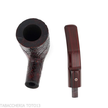 Pipa Ashton Brindle Dark sandblasted Bent Billiard shape-Ashton