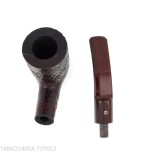 Pipa Ashton Brindle Dark sandblasted Bent Billiard shape-Ashton
