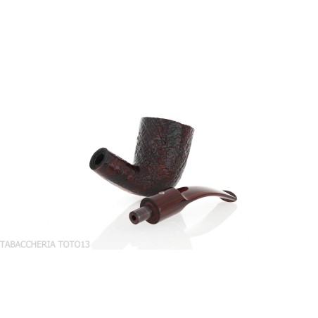 Pipa Ashton Brindle Dark sandblasted Bent Billiard shape-Ashton