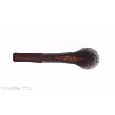 Pipa Ashton Brindle forma Bent Billiard sabbiata scura - Pipe