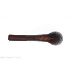 Pipe Ashton Brindle Forme de billard courbé sablé foncé - Pipe Pour le Tabac - Racine naturelle