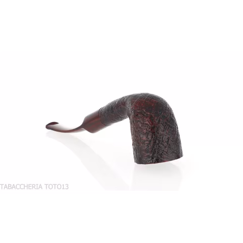 Pipe Ashton Brindle Forme de billard courbé sablé foncé - Pipe Pour le Tabac - Racine naturelle