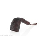 Pipe Ashton Brindle Forme de billard courbé sablé foncé - Pipe Pour le Tabac - Racine naturelle