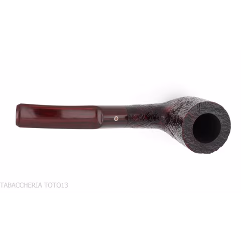 Pipa Ashton Brindle forma Bent Billiard sabbiata scura - Pipe