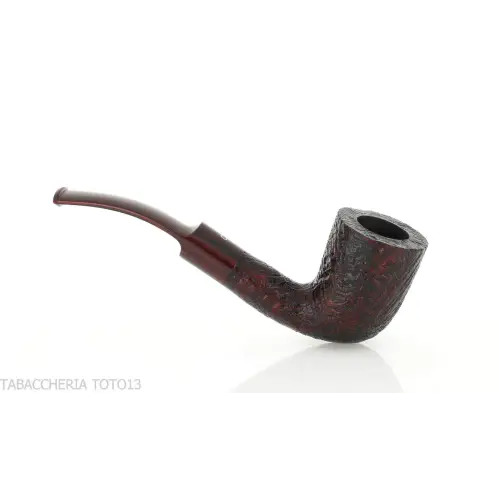 Pipa Ashton Brindle forma Bent Billiard sabbiata scura - Pipe