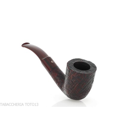 Pipa Ashton Brindle Dark sandblasted Bent Billiard shape-Ashton