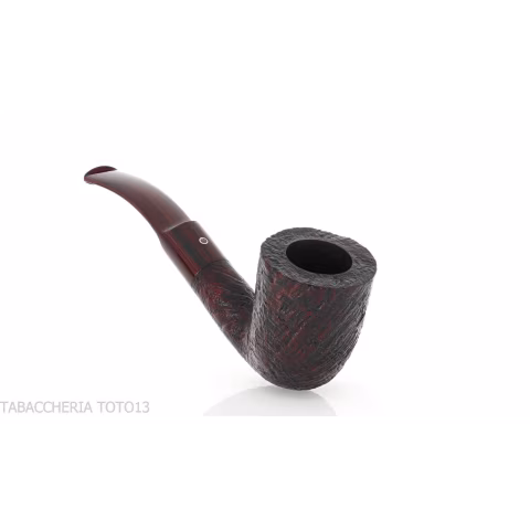 Pipe Ashton Brindle Forme de billard courbé sablé foncé - Pipe Pour le Tabac - Racine naturelle