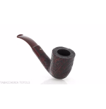 Pipa Ashton Brindle Dark sandblasted Bent Billiard shape-Ashton