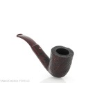 Pipe Ashton Brindle Forme de billard courbé sablé foncé - Pipe Pour le Tabac - Racine naturelle