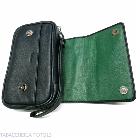 Peterson Avoca case for 2 pipes, 2 accessories and tobacco - Accessories for tobacco pipes - Leather