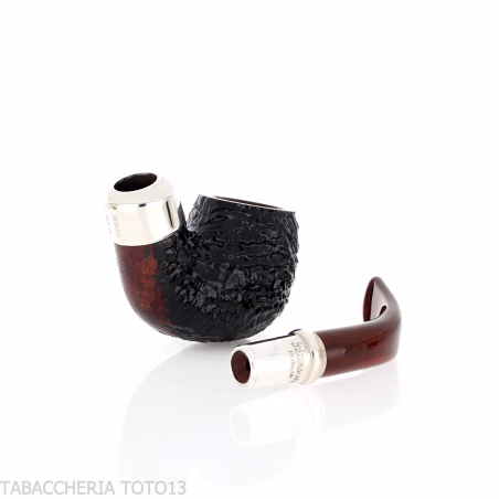 Peterson Newgrange spigot Sandblasted 221 Fishtail Bent Billiard - Pipe