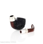 Peterson Newgrange spigot Sandblasted 221 Fishtail Bent Billiard - Pipe