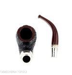 Peterson Newgrange spigot Sandblasted 221 Fishtail Bent Billiard - Pipe