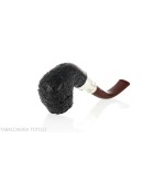 Peterson Newgrange spigot Sandblasted 221 Fishtail Bent Billiard - Pipe