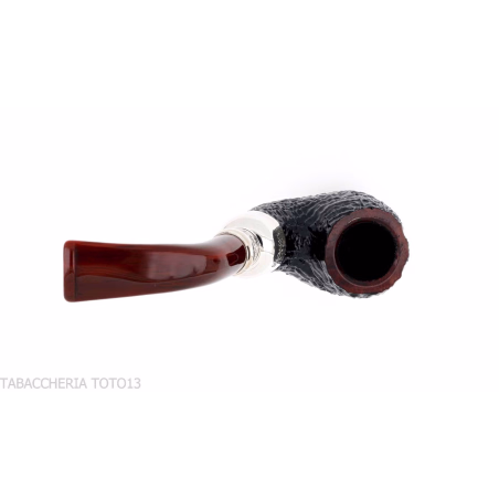 Peterson Newgrange spigot Sandblasted 221 Fishtail Bent Billiard - Pipe