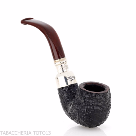Peterson Newgrange spigot Sandblasted 221 Fishtail Bent Billiard - Pipe