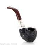 Peterson Newgrange spigot Sandblasted 221 Fishtail Bent Billiard - Pipe