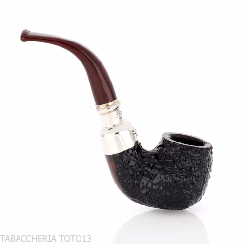 Peterson Newgrange spigot Sandblasted 221 Fishtail Bent Billiard - Pipe