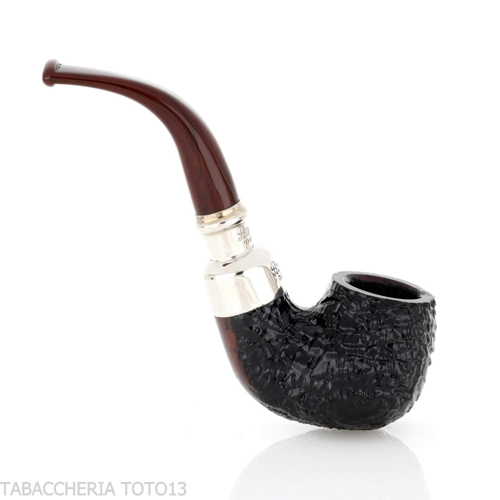 Peterson Newgrange spigot Sandblasted 221 Fishtail Bent Billiard - Pipe