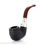 Peterson Newgrange spigot Sandblasted 221 Fishtail Bent Billiard - Pipe