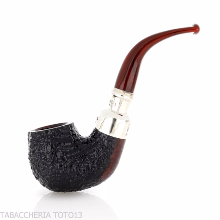 Peterson Newgrange spigot Sandblasted 221 Fishtail Bent Billiard - Pipe