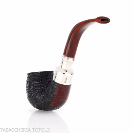 Peterson Newgrange spigot Sandblasted 221 Fishtail Bent Billiard - Pipe