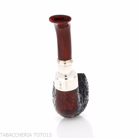 Peterson Newgrange spigot Sandblasted 221 Fishtail Bent Billiard - Pipe