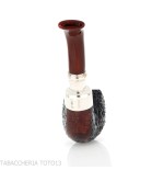 Peterson Newgrange spigot Sandblasted 221 Fishtail Bent Billiard - Pipe