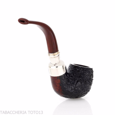 Peterson Newgrange spigot Sandblasted 221 Fishtail Bent Billiard - Pipe